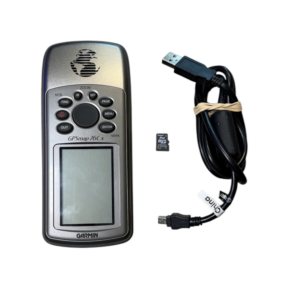 Garmin GPSmap 76Cx Handheld Marine GPS Navigator with USB Cable Silver Black
